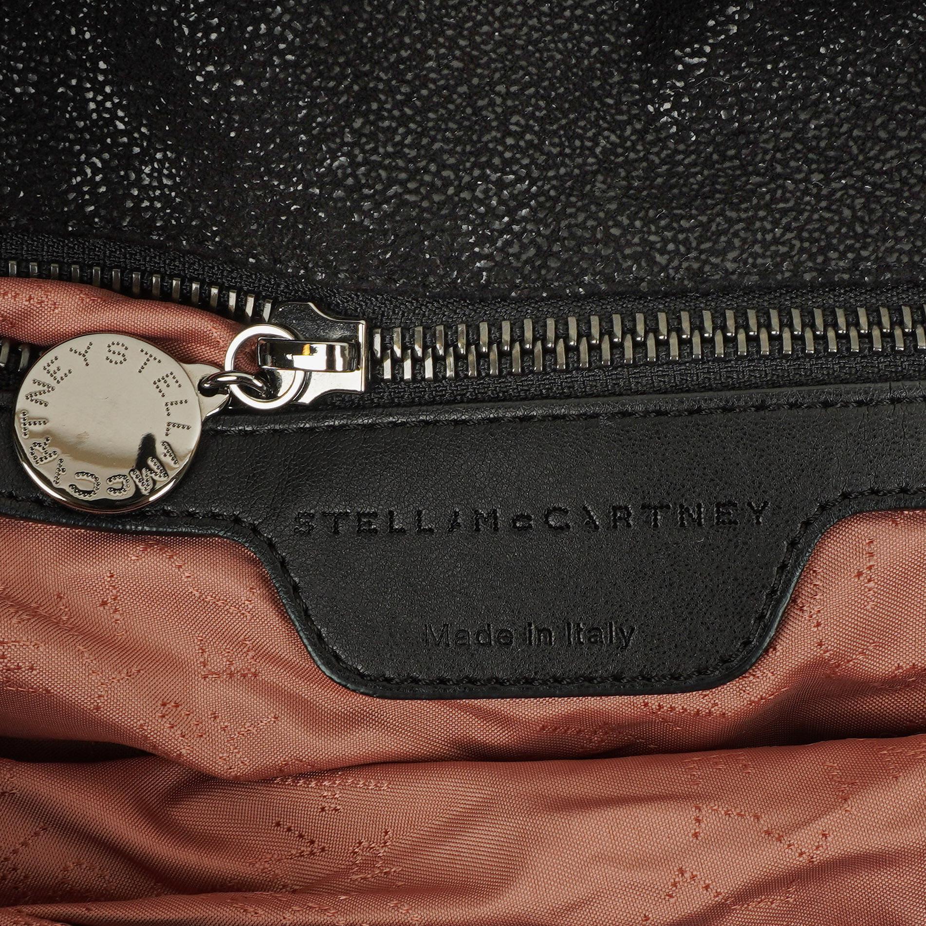 Stella McCartney Schwarze Falabella Tote Vegane Shaggy Deer
