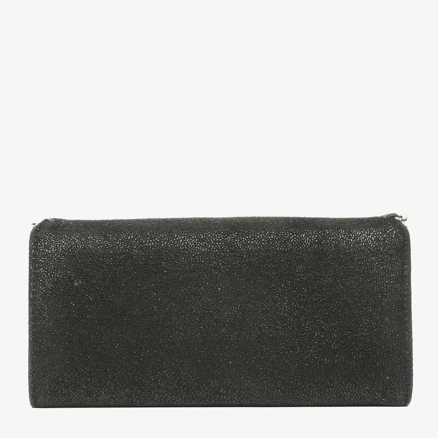 Stella McCartney Falabella Pochette Tasche aus schwarzem Shaggy Dear Kunstleder