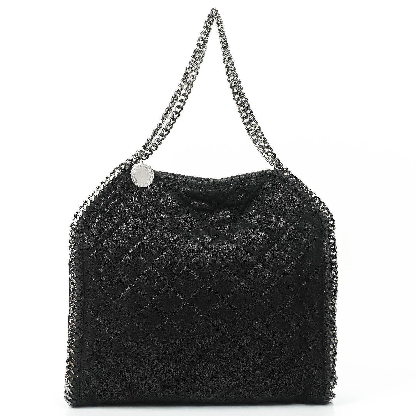 Stella McCartney Falabella schwarze gesteppte Tote Bag aus veganem Shaggy Deer