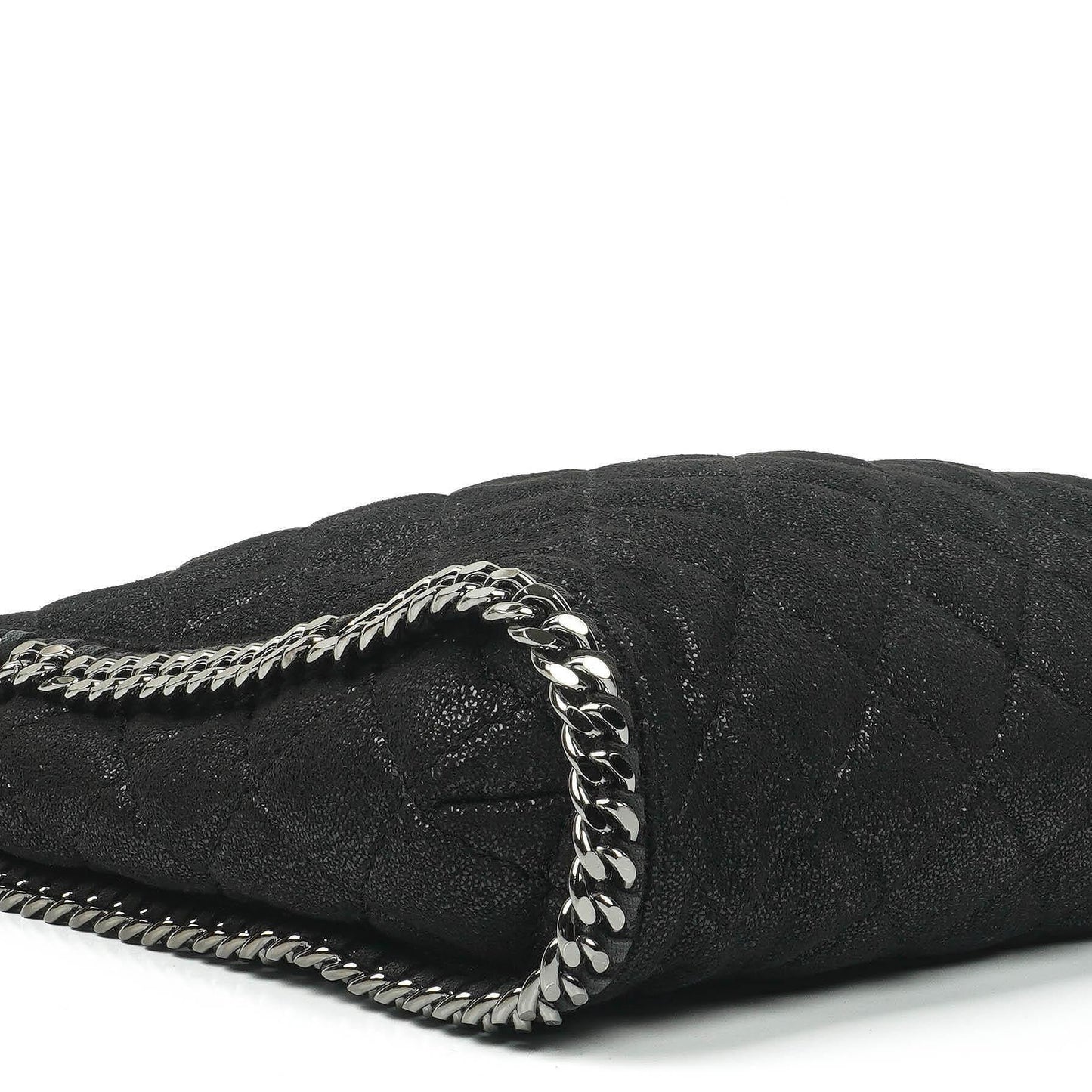 Stella McCartney Falabella schwarze gesteppte Tote Bag aus veganem Shaggy Deer