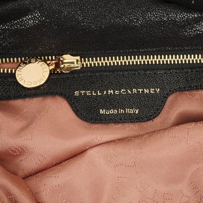 Stella McCartney Falabella Schwarze Tote Vegan Shaggy Deer Fold Over Tasche