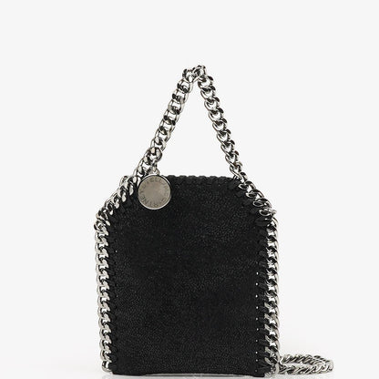Stella McCartney Falabella Micro Tote Schwarze Vegan Shaggy Deer Tasche