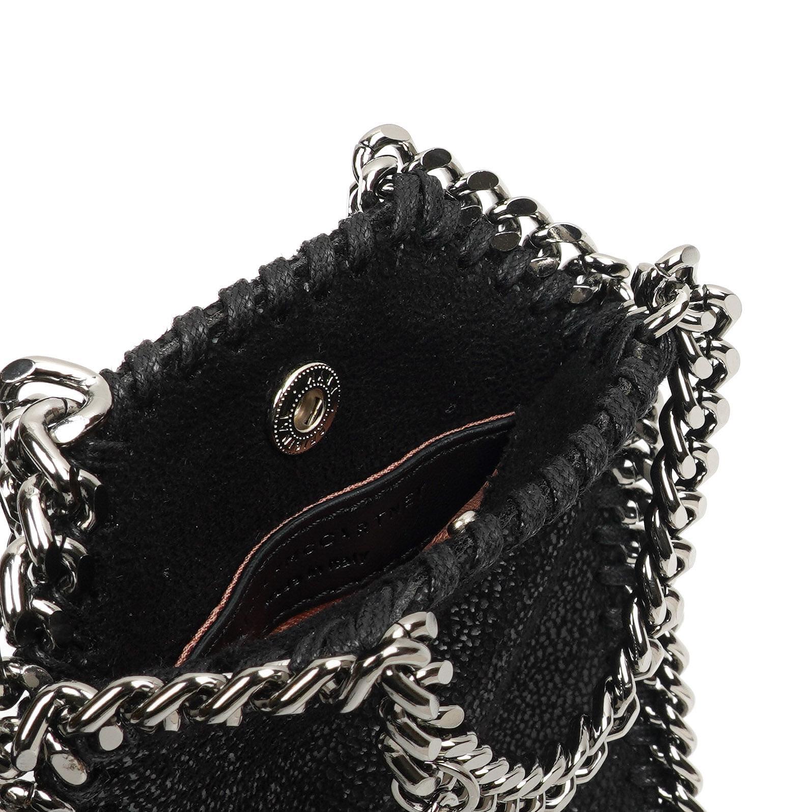 Stella McCartney Falabella Micro Tote Schwarze Vegan Shaggy Deer Tasche