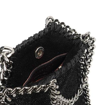 Stella McCartney Falabella Micro Tote Schwarze Vegan Shaggy Deer Tasche