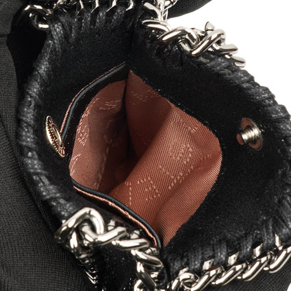 Stella McCartney Falabella Micro Tote Schwarze Vegan Shaggy Deer Tasche
