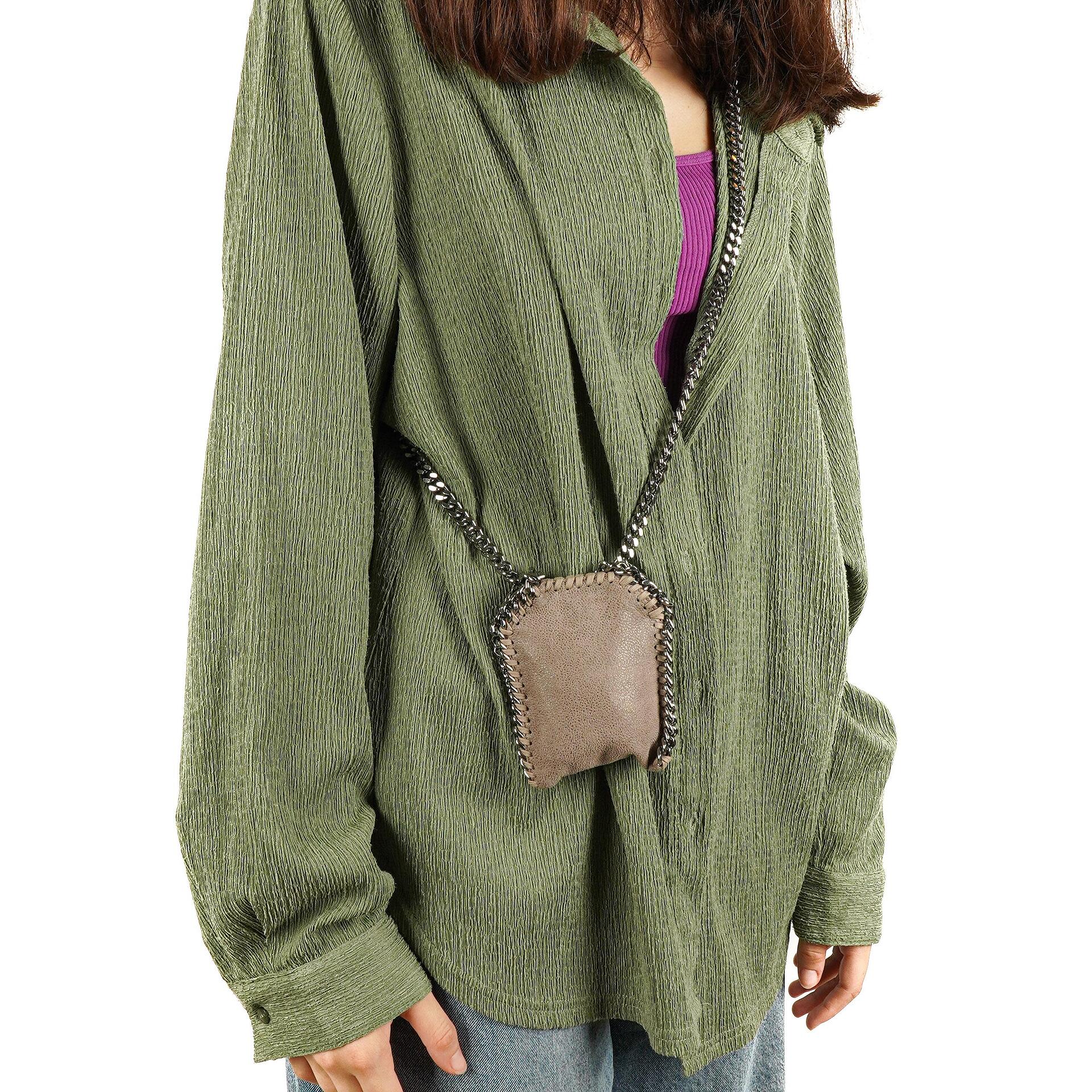 Stella McCartney Falabella Micro Tote aus veganem Shaggy Deer