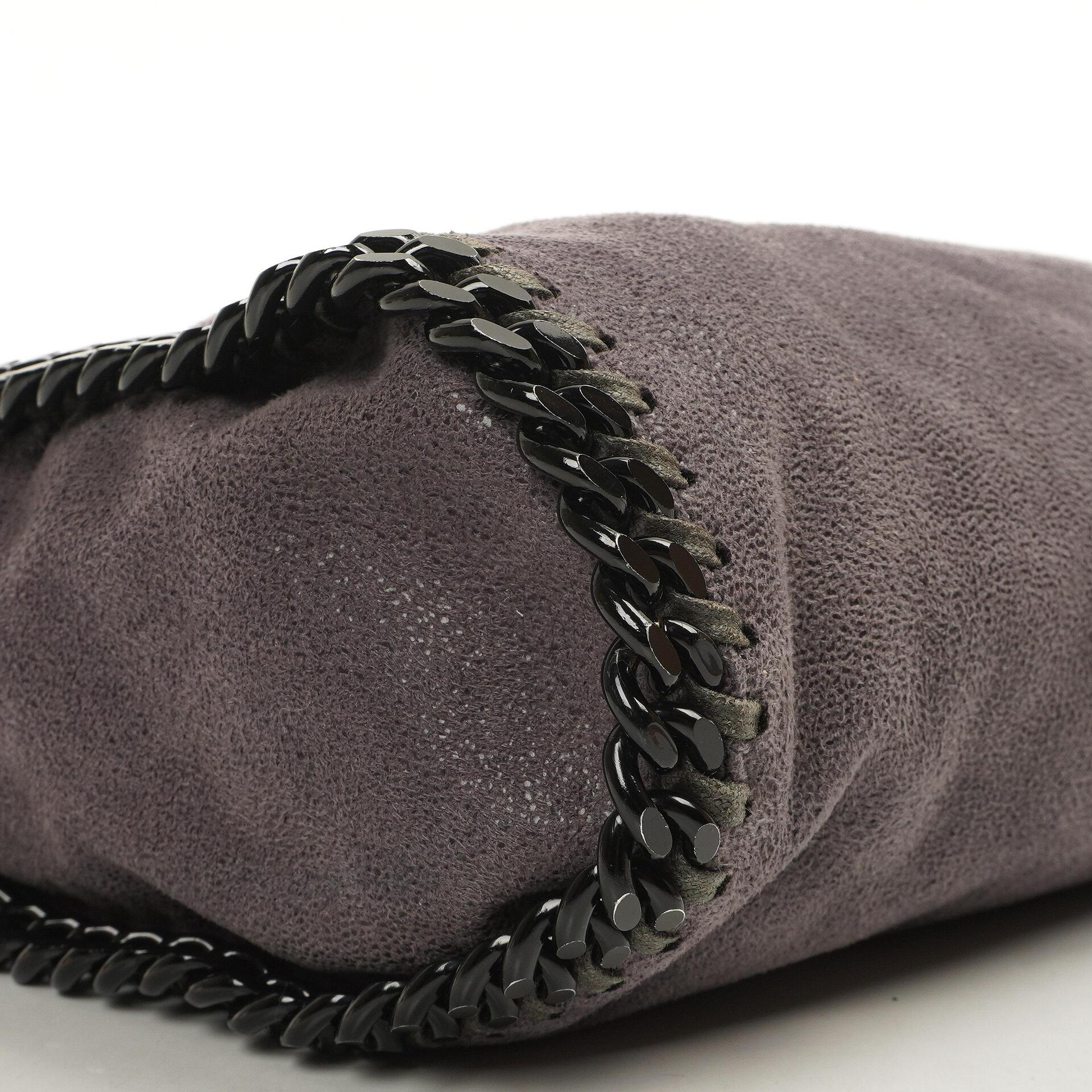 Stella McCartney Falabella Mini Tote Bark Vegan Shaggy Deer Klapptasche