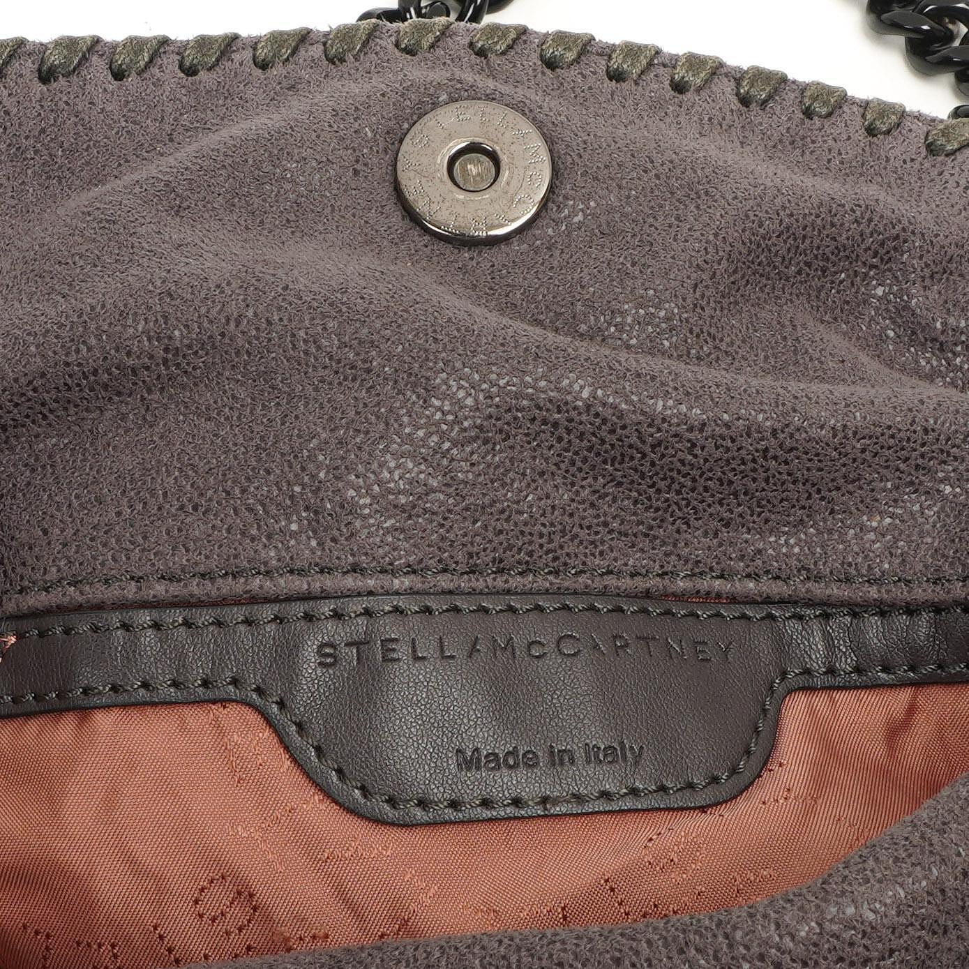 Stella McCartney Falabella Mini Tote Bark Vegan Shaggy Deer Klapptasche