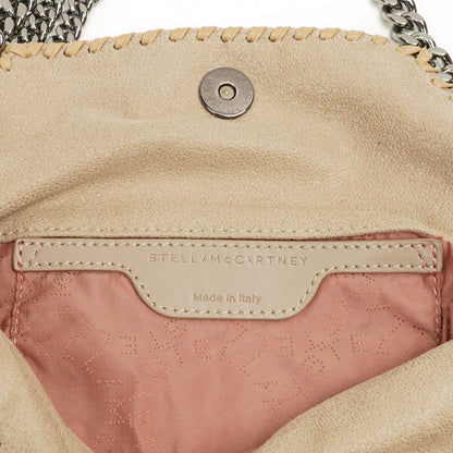 Stella McCartney Falabella Mini Tote Fold Over Bag Beigefarben Vegan Shaggy Deer