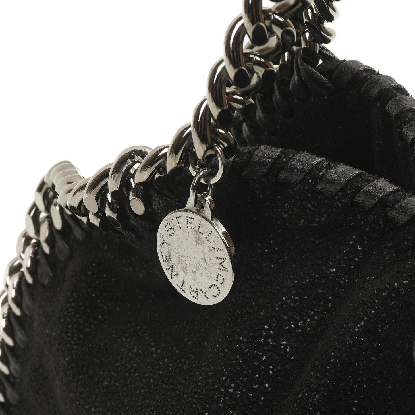 Stella McCartney Falabella Mini Tote Schwarz Vegan Shaggy Deer Klapptasche