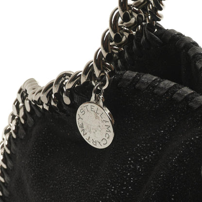 Stella McCartney Falabella Mini Tote Schwarz Vegan Shaggy Deer Klapptasche
