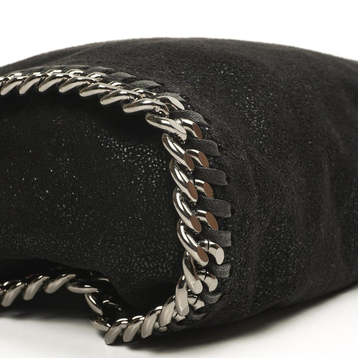Stella McCartney Falabella Mini Tote Schwarz Vegan Shaggy Deer Klapptasche