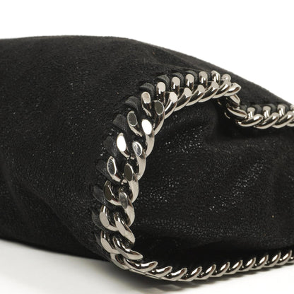 Stella McCartney Falabella Mini Tote Schwarz Vegan Shaggy Deer Klapptasche