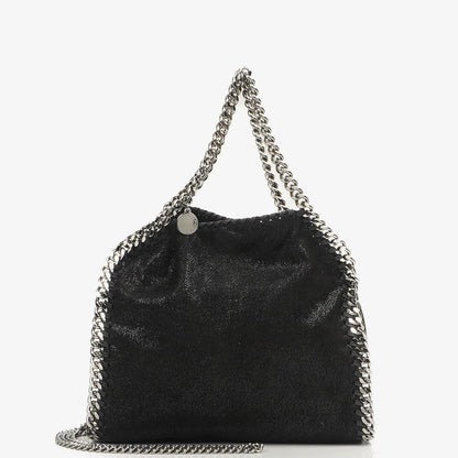 Stella McCartney Falabella Mini Tote Schwarz Vegan Shaggy Deer Klapptasche