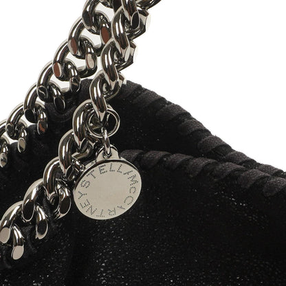 Stella McCartney Falabella Mini Tote Schwarz Vegan Shaggy Deer Klapptasche