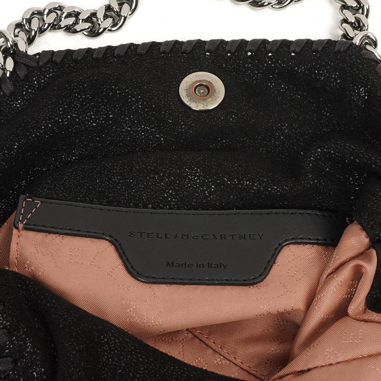 Stella McCartney Falabella Mini Tote Schwarz Vegan Shaggy Deer Klapptasche