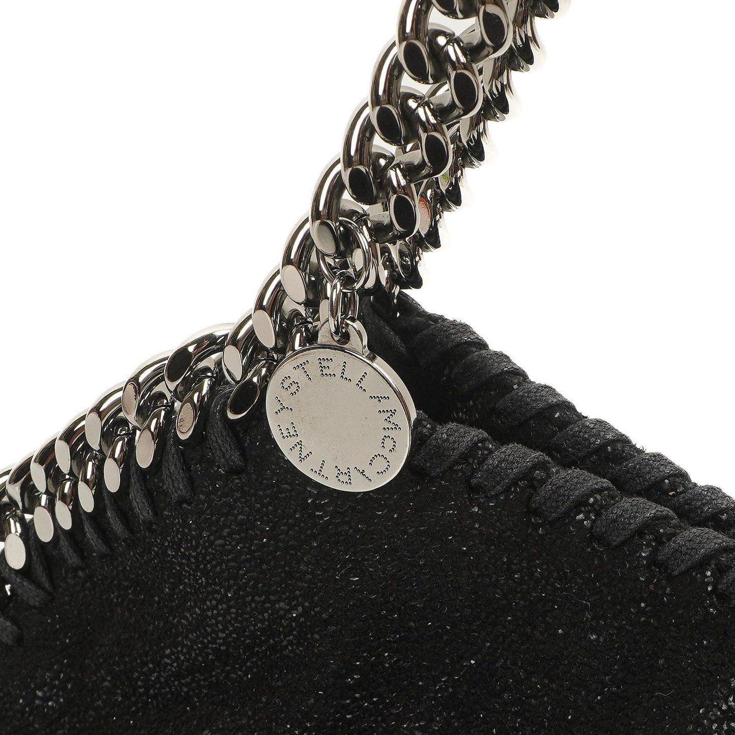 Stella McCartney Falabella Mini Tote Schwarz Vegan Shaggy Deer Klappentasche