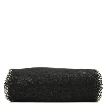 Stella McCartney Falabella Mini Tote Schwarz Vegan Shaggy Deer Klappentasche