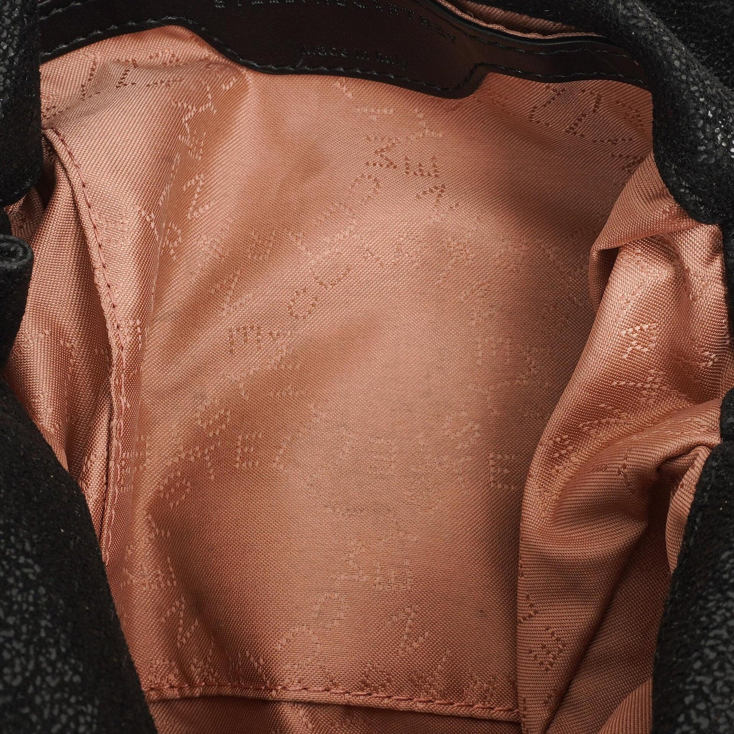 Stella McCartney Falabella Mini Tote Schwarz Vegan Shaggy Deer Klappentasche