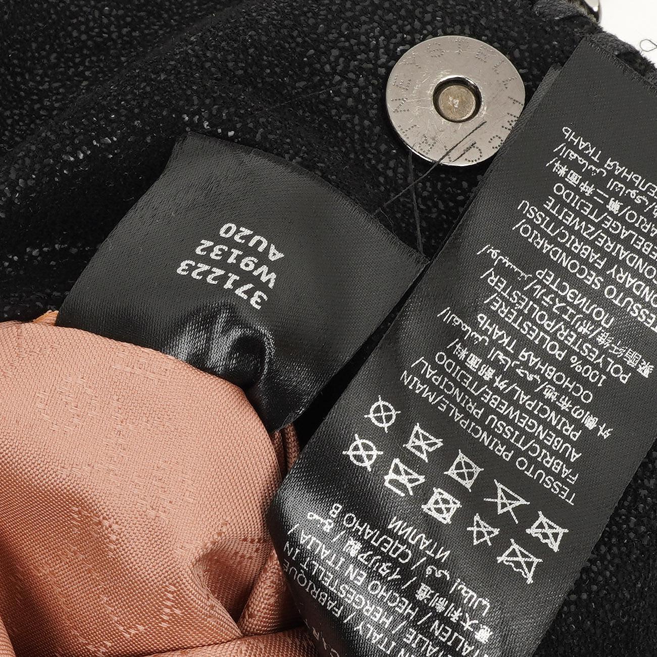 Stella McCartney Falabella Mini Tote Fold Over Bag Schwarz Vegan Shaggy Deer