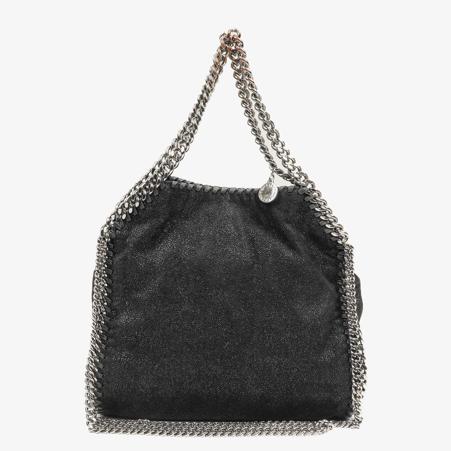 Stella McCartney Falabella Mini Tote Schwarze Vegane Shaggy Deer Fold-Over-Tasche