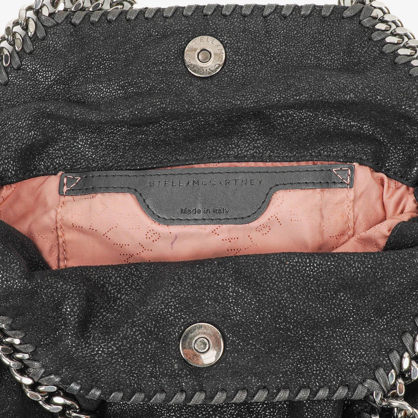 Stella McCartney Falabella Mini Tote Schwarze Vegane Shaggy Deer Fold-Over-Tasche