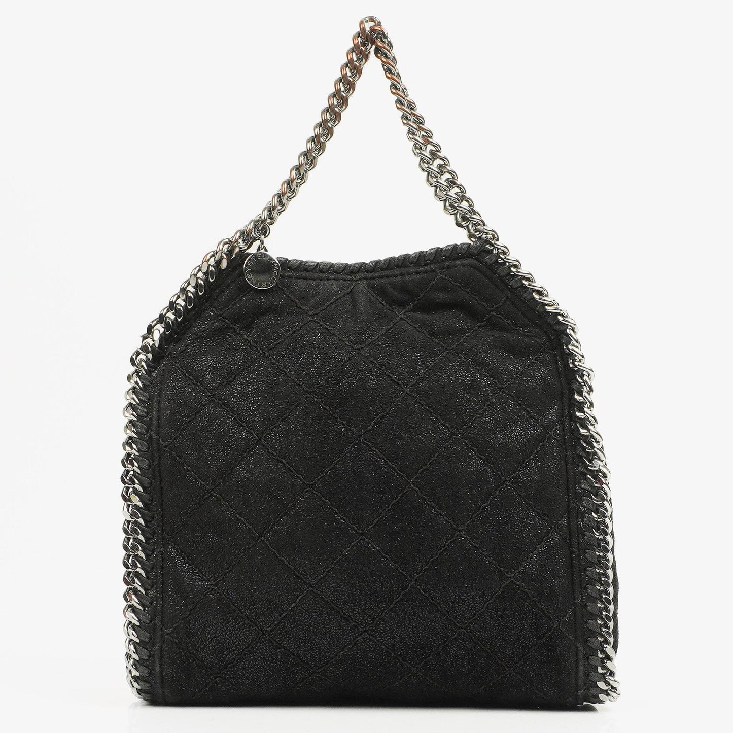 Stella McCartney Falabella Mini Tote Schwarze Vegane Shaggy Deer Fold-Over-Tasche