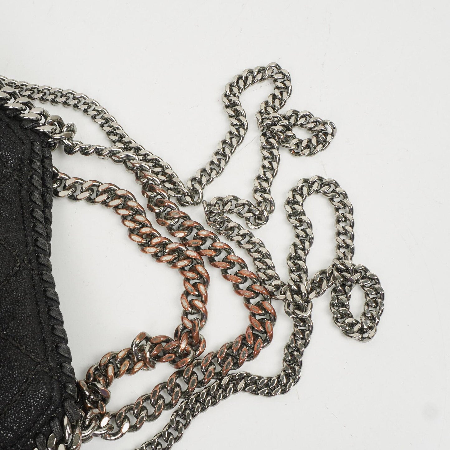 Stella McCartney Falabella Mini Tote Schwarze Vegane Shaggy Deer Fold-Over-Tasche