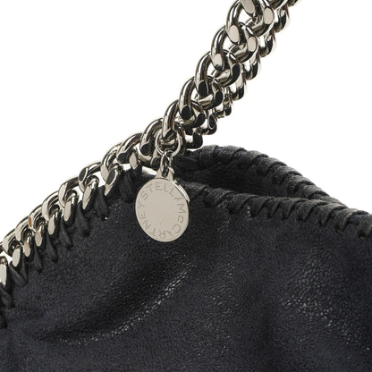 Stella McCartney Falabella Mini Tote Dunkelmarine Vegan Shaggy Deer Klapptasche
