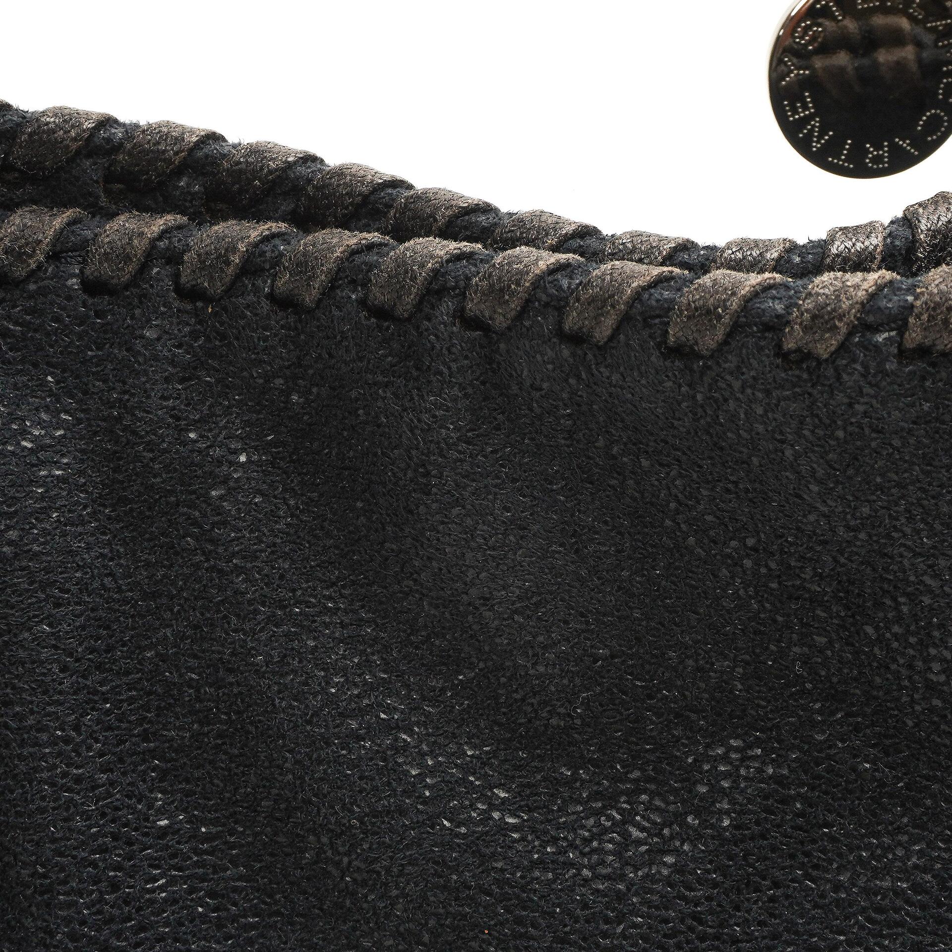 Stella McCartney Falabella Mini Tote Dunkelmarine Vegan Shaggy Deer Klappentasche