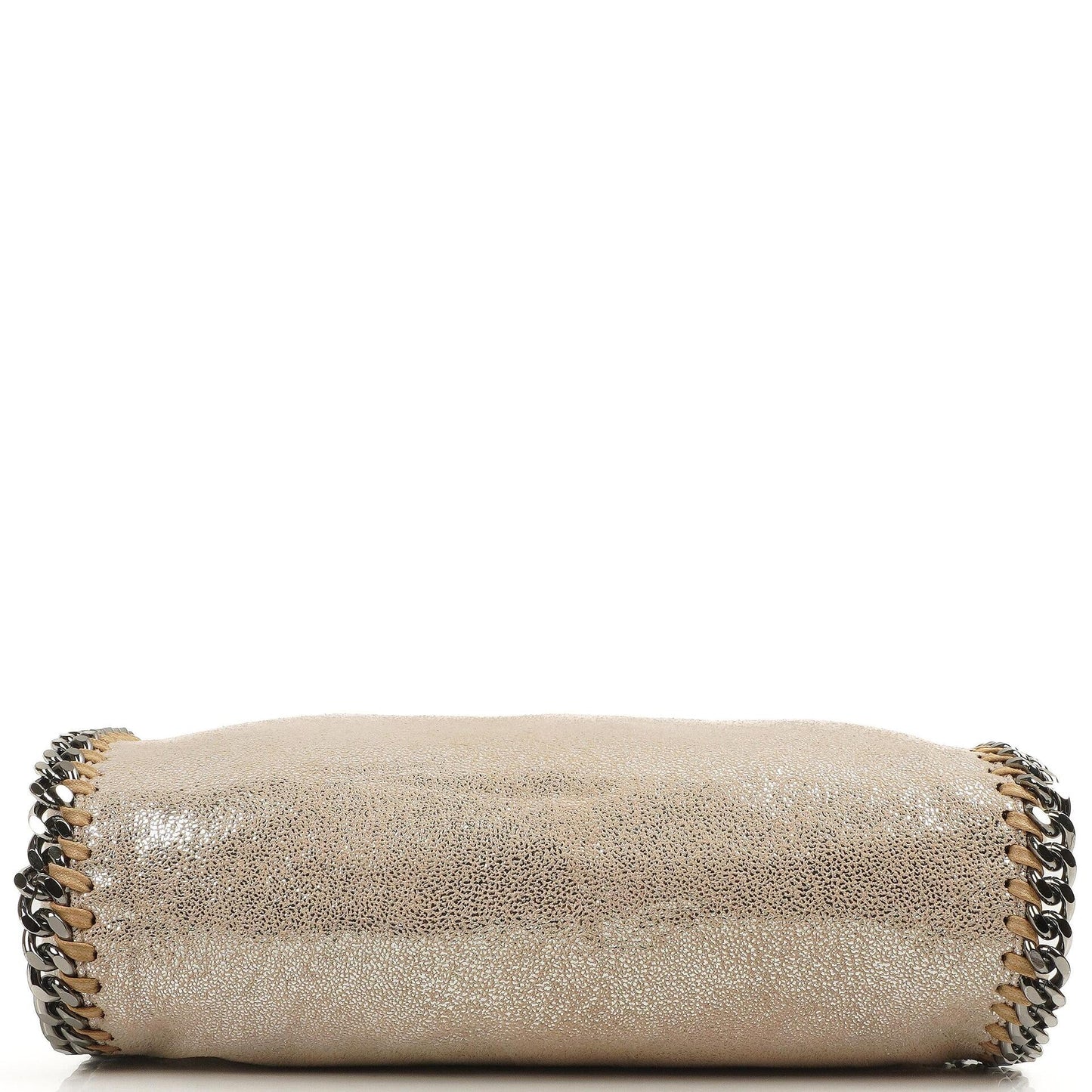 Stella McCartney Falabella Mini Tote Gold Glänzend Vegan Shaggy Deer Klappentasche