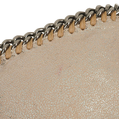 Stella McCartney Falabella Mini Tote Gold Glänzend Vegan Shaggy Deer Klappentasche