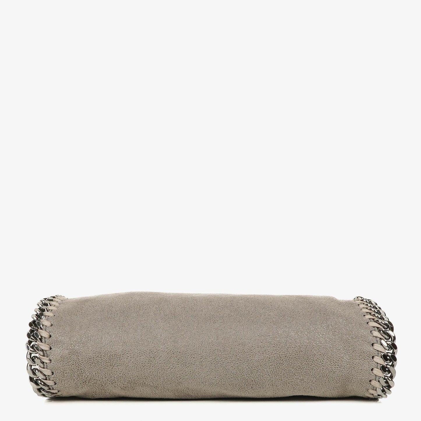 Stella McCartney Falabella Mini Tote Fold-Over Bag aus veganem Shaggy Deer in Stahlgrau