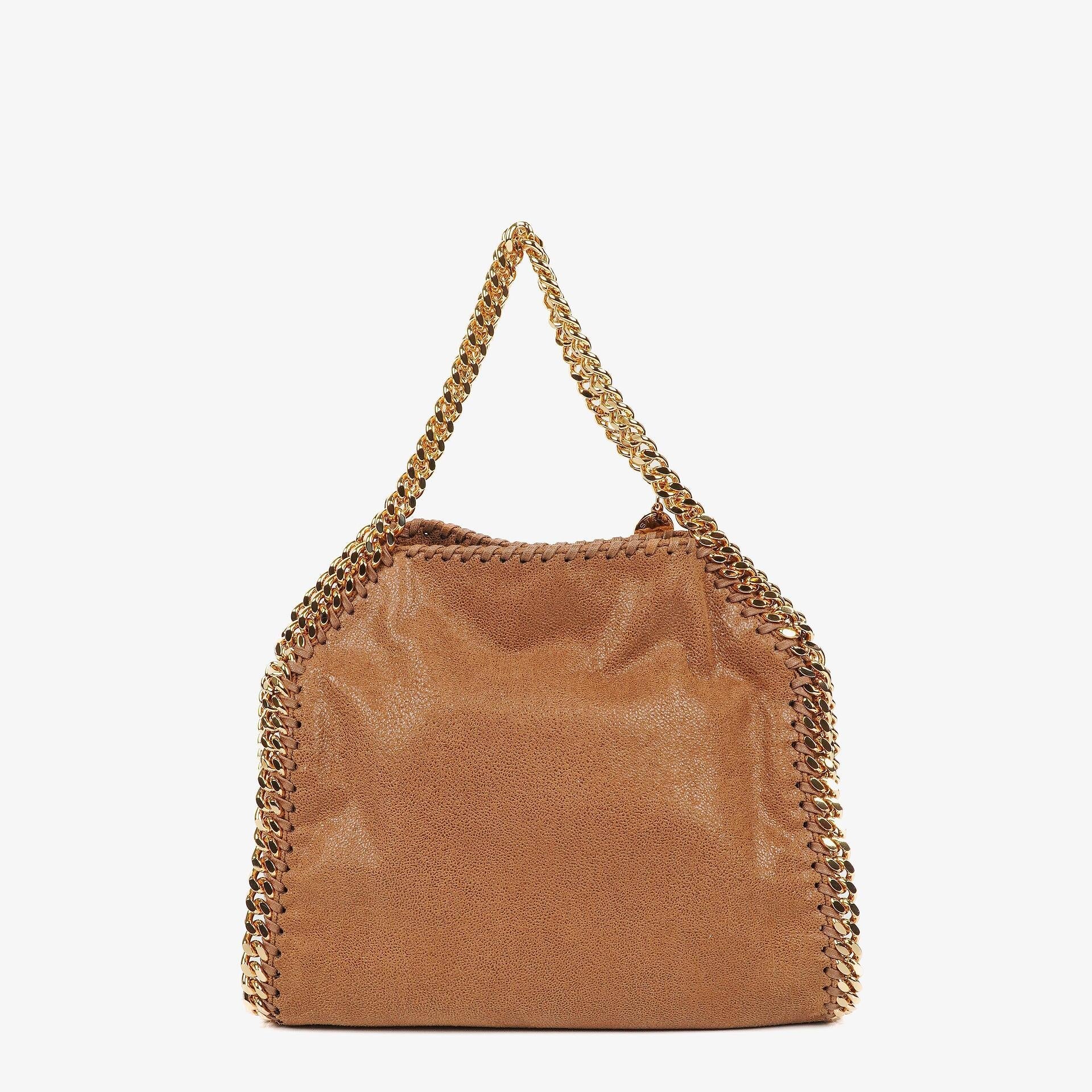 Stella McCartney Falabella Mini Tote Fold Over Tasche aus veganem Shaggy Deer
