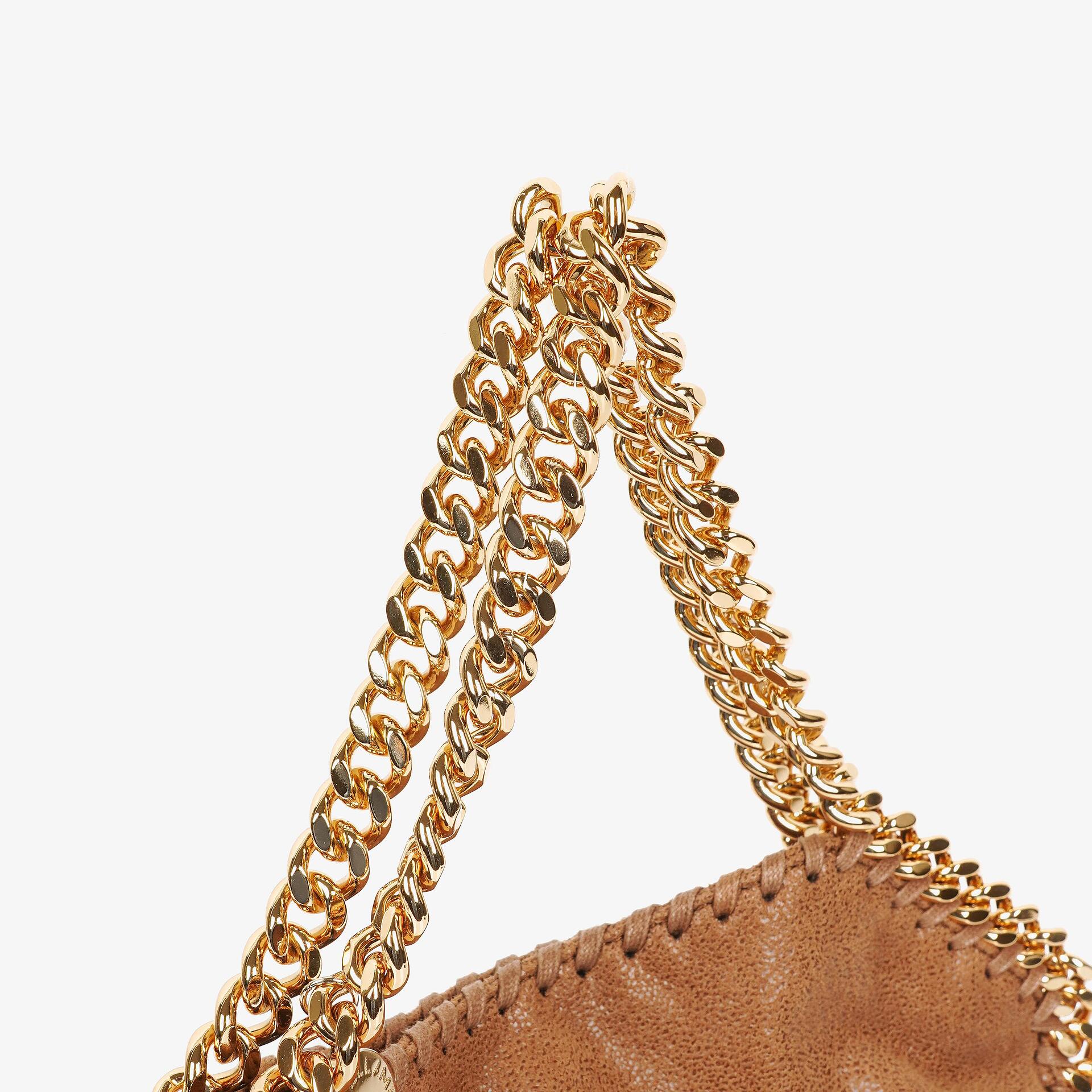 Stella McCartney Falabella Mini Tote Fold Over Tasche aus veganem Shaggy Deer