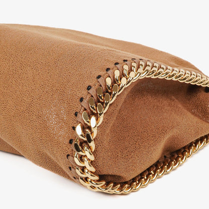 Stella McCartney Falabella Mini Tote Fold Over Tasche aus veganem Shaggy Deer