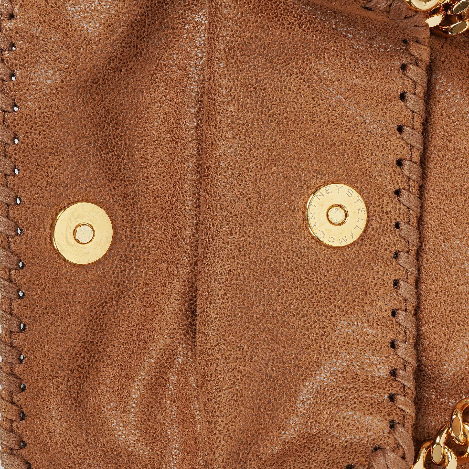 Stella McCartney Falabella Mini Tote Fold Over Tasche aus veganem Shaggy Deer