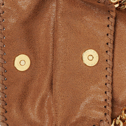 Stella McCartney Falabella Mini Tote Fold Over Tasche aus veganem Shaggy Deer