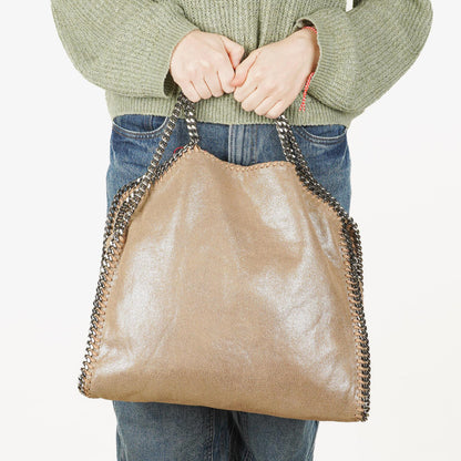 Stella McCartney Falabella Pearl Tote Vegane Shaggy Deer Fold-Over-Tasche