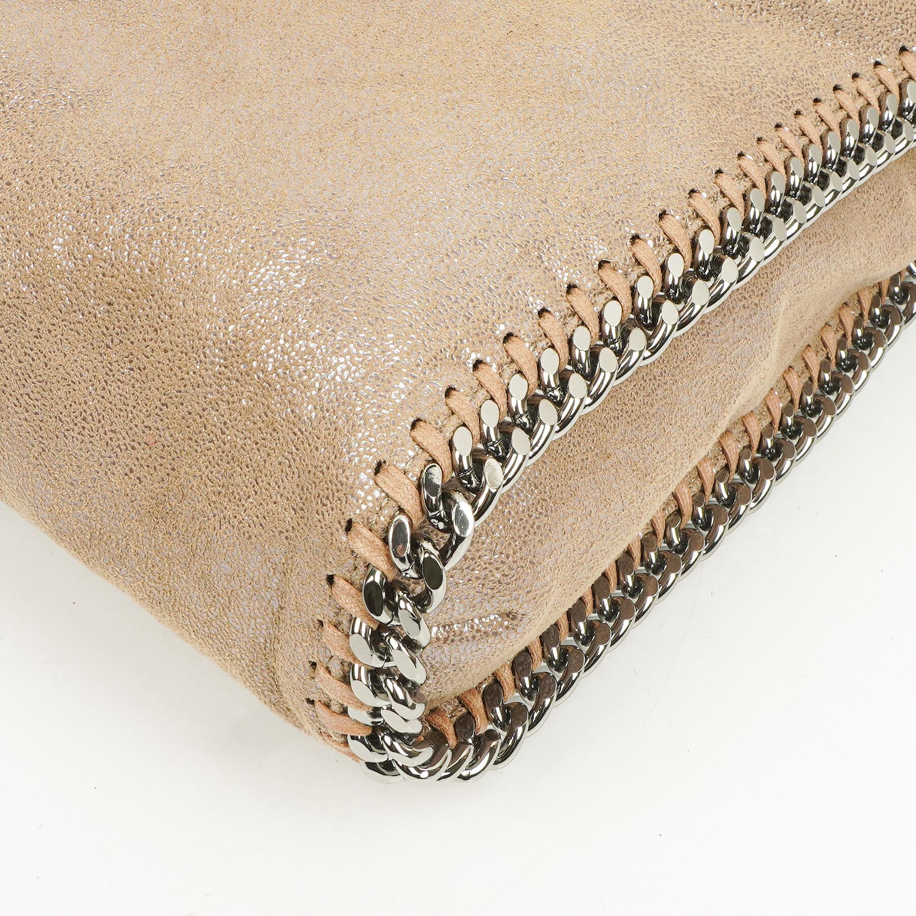 Stella McCartney Falabella Pearl Tote Vegane Shaggy Deer Fold-Over-Tasche