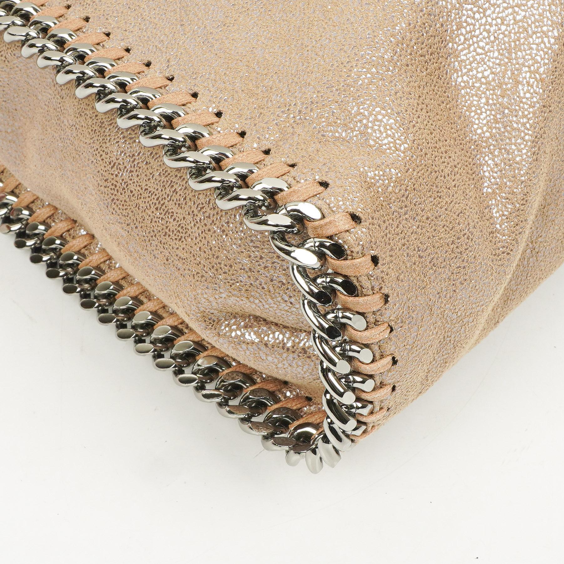 Stella McCartney Falabella Pearl Tote Vegane Shaggy Deer Fold-Over-Tasche