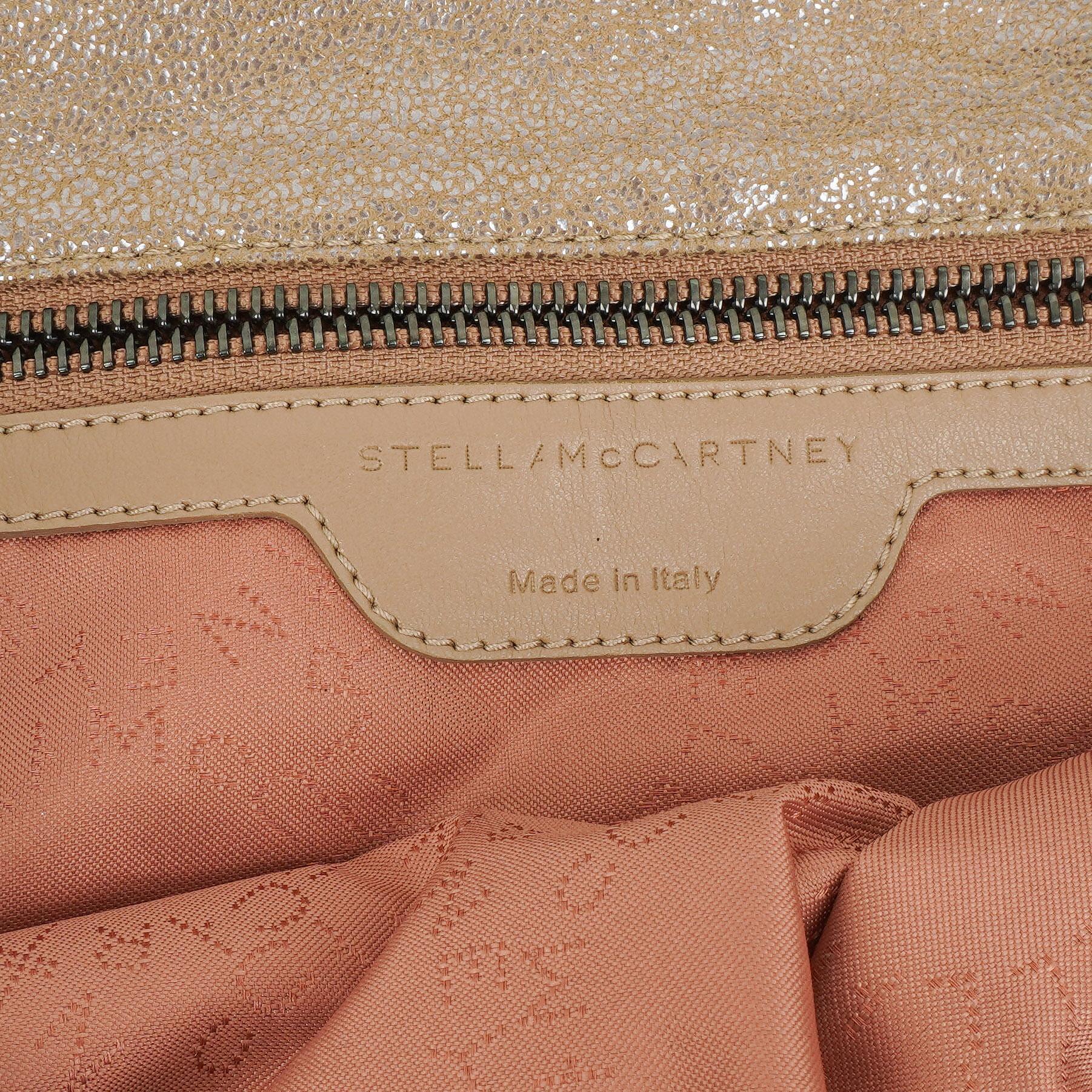 Stella McCartney Falabella Pearl Tote Vegane Shaggy Deer Fold-Over-Tasche