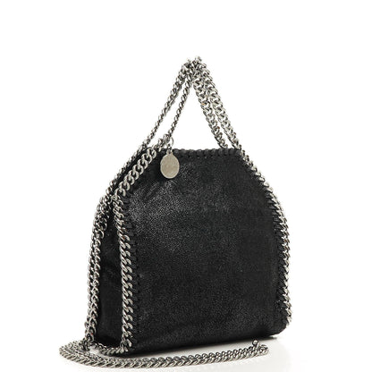 Stella McCartney Falabella Tiny Tote Schwarz Vegan Shaggy Deer