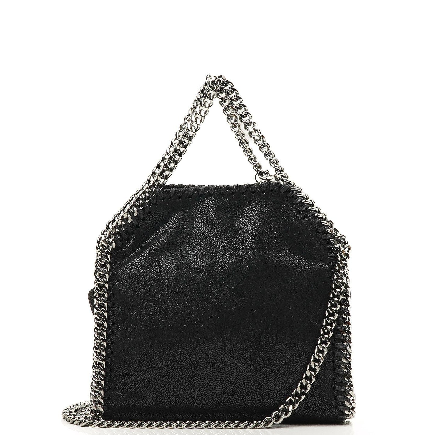 Stella McCartney Falabella Tiny Tote Schwarz Vegan Shaggy Deer