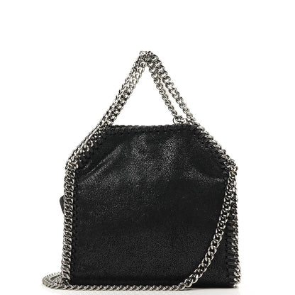 Stella McCartney Falabella Tiny Tote Schwarz Vegan Shaggy Deer