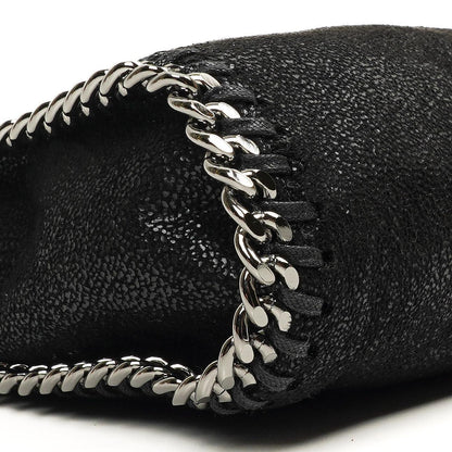 Stella McCartney Falabella Tiny Tote Schwarz Vegan Shaggy Deer