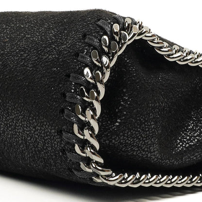 Stella McCartney Falabella Tiny Tote Schwarz Vegan Shaggy Deer