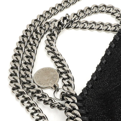 Stella McCartney Falabella Tiny Tote Schwarz Vegan Shaggy Deer