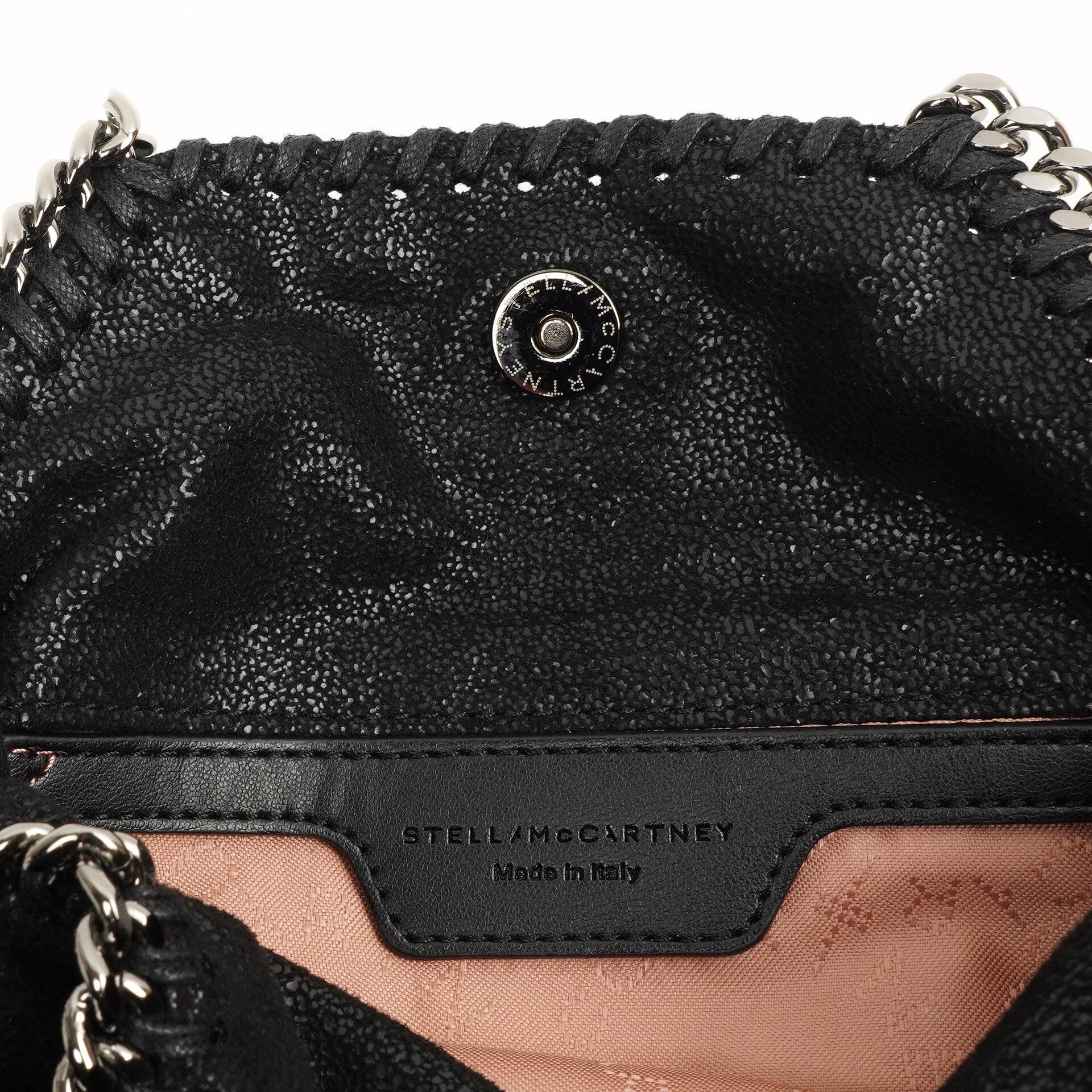 Stella McCartney Falabella Tiny Tote Schwarz Vegan Shaggy Deer