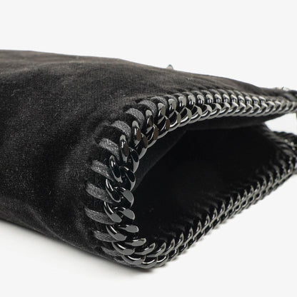 Stella McCartney Falabella Tiny Tote Schwarz Samt